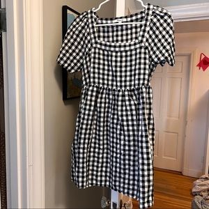 Madewell gingham cotton mini dress